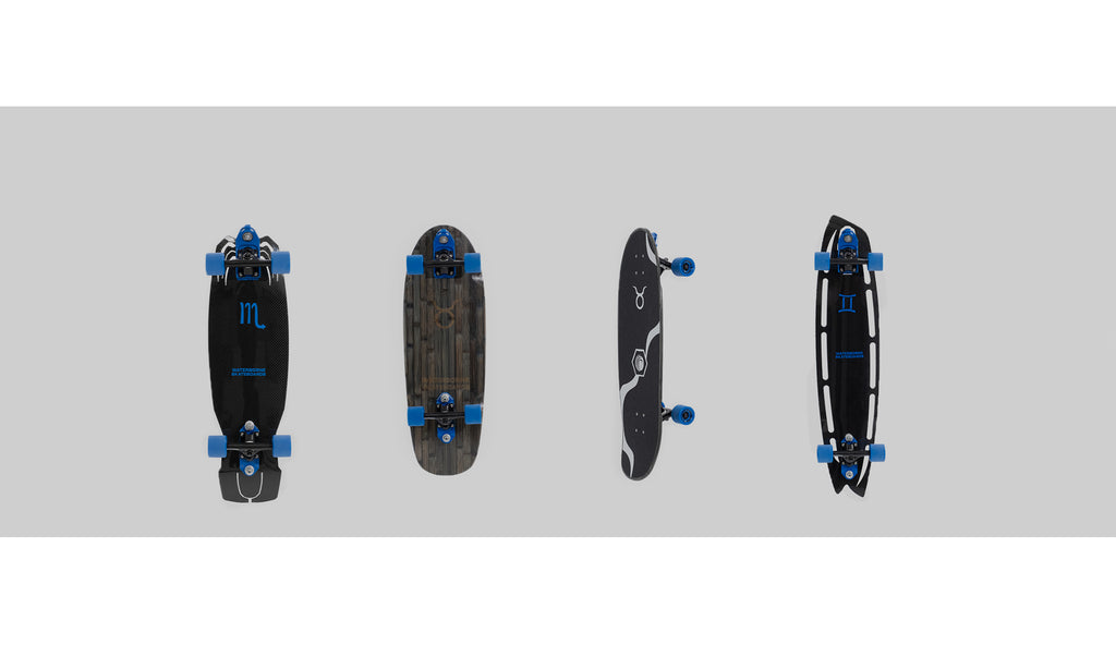 Carbons and Completes by Waterborne Skateboards | Aries, Virgo and Gemini Completes